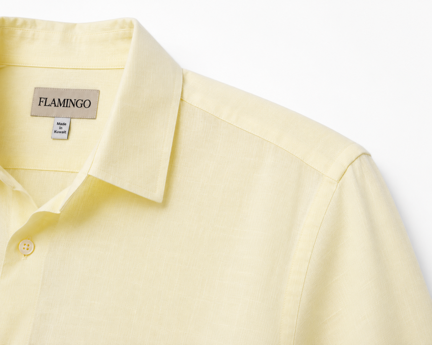 Flamingo Linen Shirt – Lemon