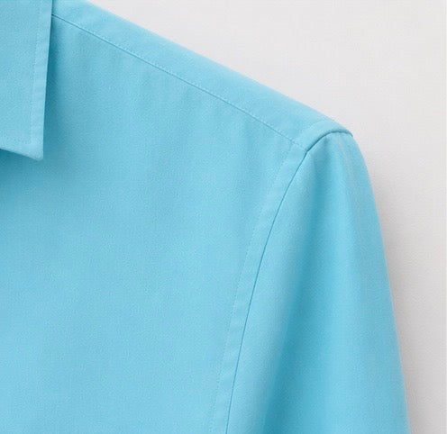 Flamingo Linen Shirt – Ocean Blue