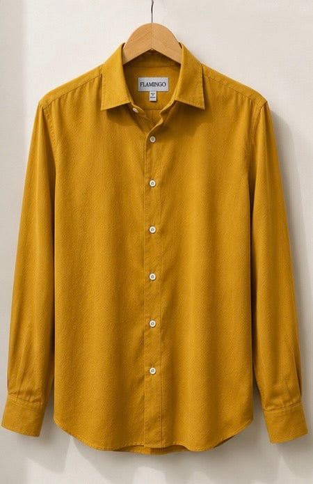 Flamingo Linen Shirt – Saffron