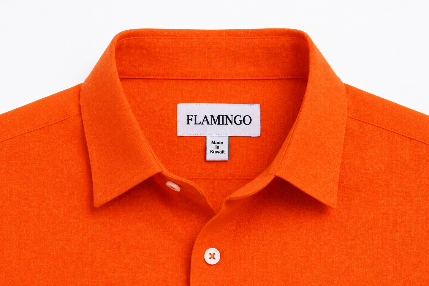 Flamingo Linen Shirt – Orange