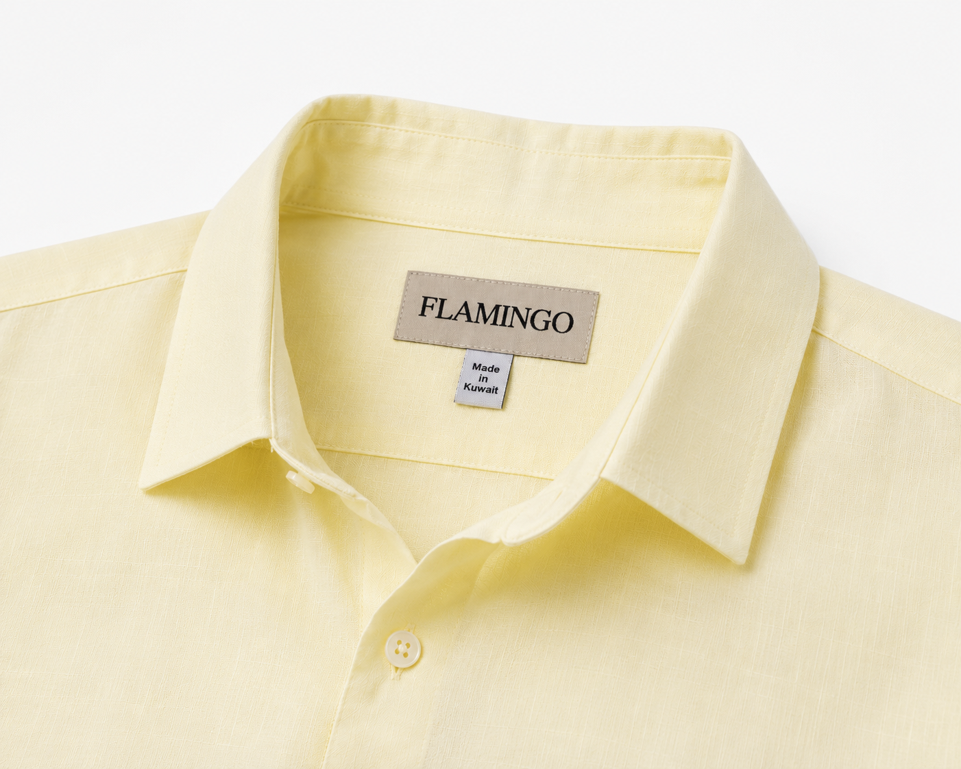 Flamingo Linen Shirt – Lemon