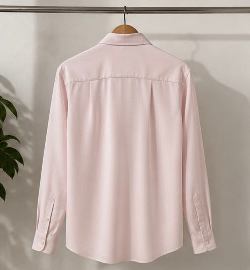 Flamingo Linen Shirt – Soft Pink