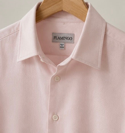Flamingo Linen Shirt – Soft Pink