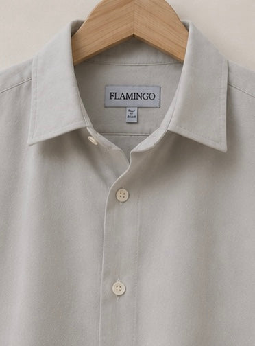 Flamingo Linen Shirt – Grey