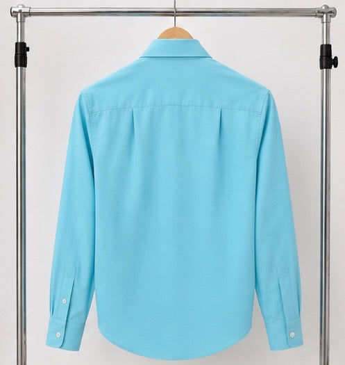 Flamingo Linen Shirt – Ocean Blue