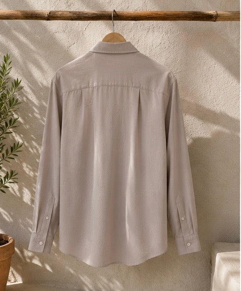 Flamingo Linen Shirt – Sand