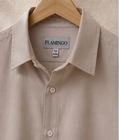 Flamingo Linen Shirt – Sand