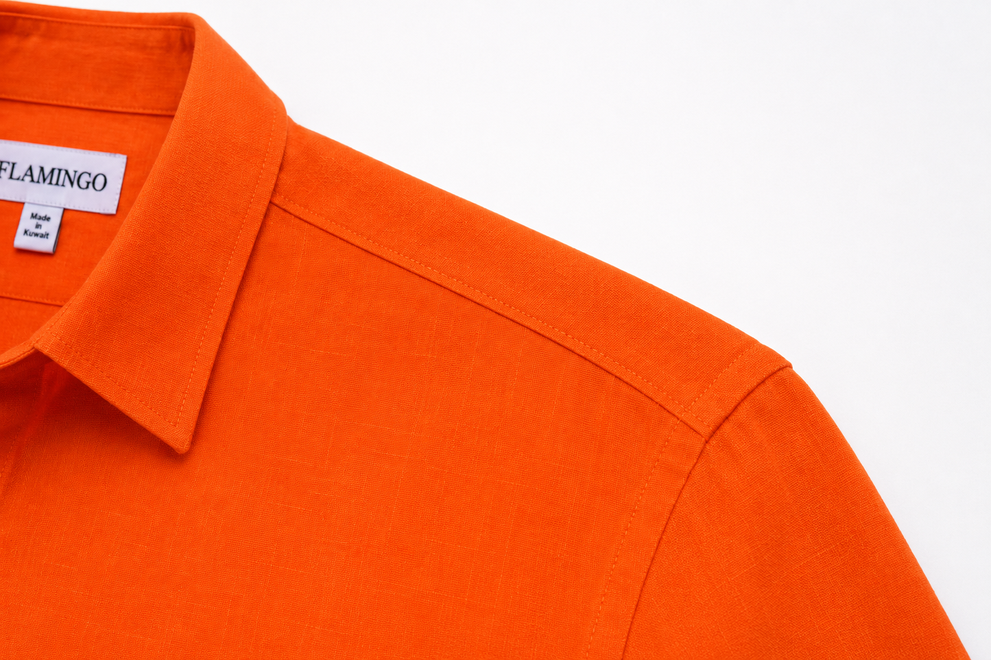 Flamingo Linen Shirt – Orange