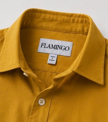 Flamingo Linen Shirt – Saffron